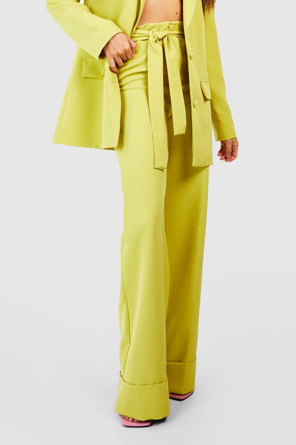 Boohoo on sale yellow trousers